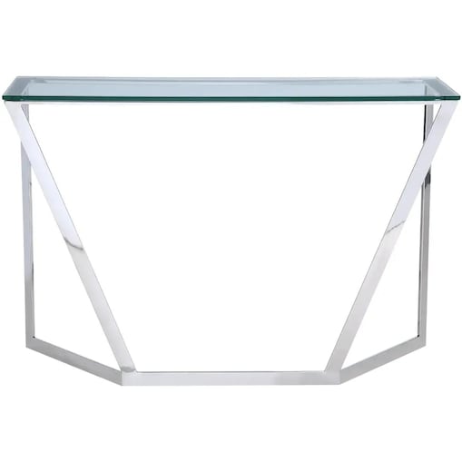 Szklana konsola Houston HO-C1304S Cosmolight przezroczysta srebrna