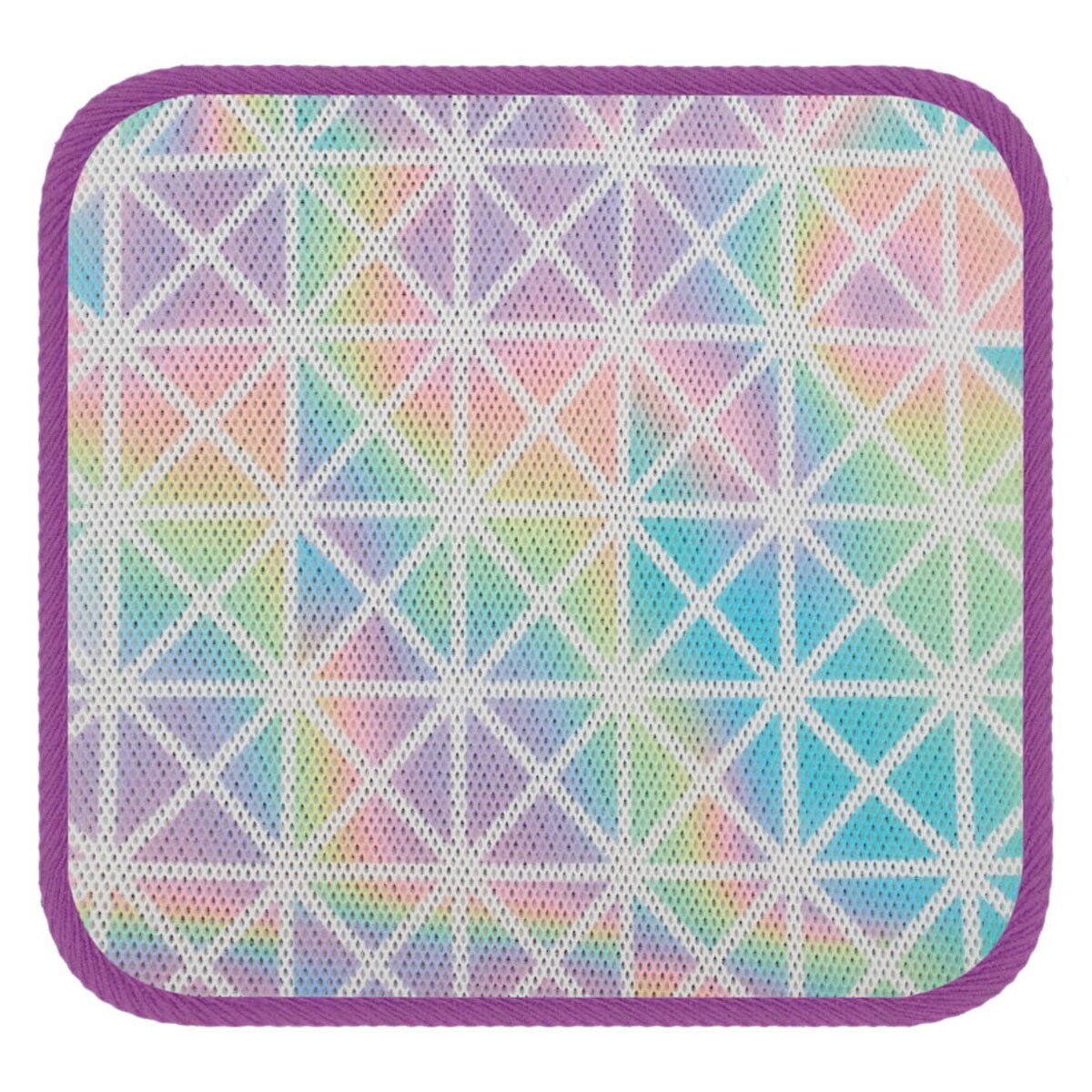 Wodoodporna poduszka na krzesło i meble ogrodowe 40x40 wielokolorowa białe trójkąty