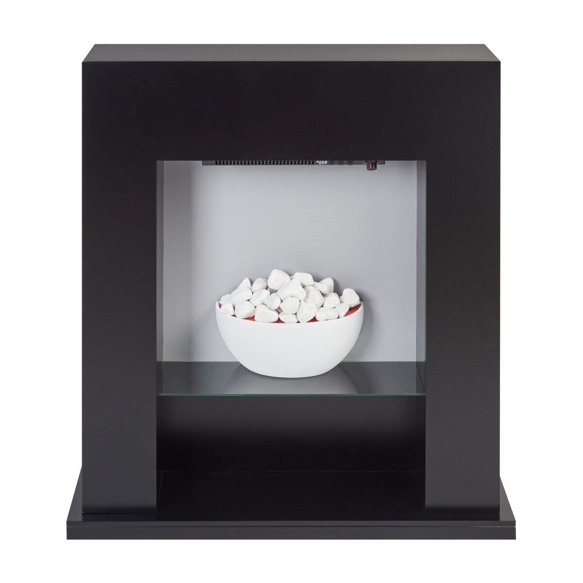 Kominek elektryczny z funkcją grzania DJURAB Czarny