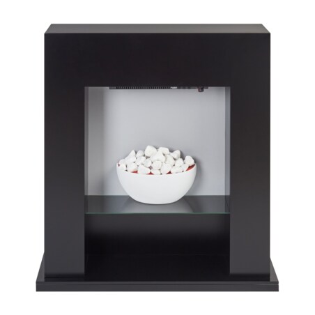 Kominek elektryczny z funkcją grzania DJURAB Czarny