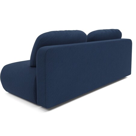 Kanapa rozkładana OTO z siedziskiem ze sprężyną bonnel, granatowa