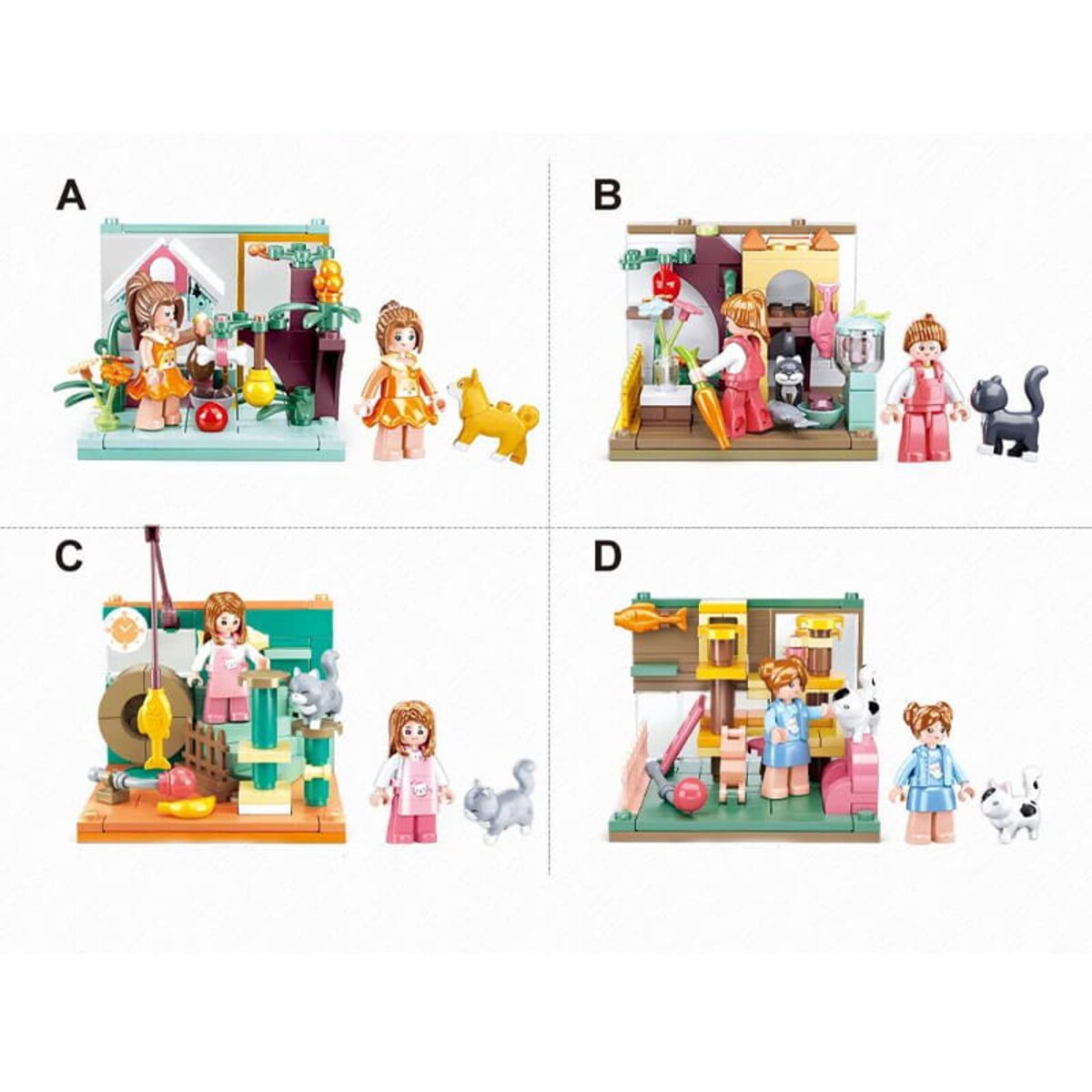 KOTEK Perełka - mini pokoik klocki - Sluban - 109 elementów