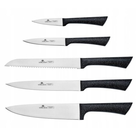 Gerlach Granitex Zestaw 5 szt Noży Kuchennych w Bloku Nk340 Noże Granitowe