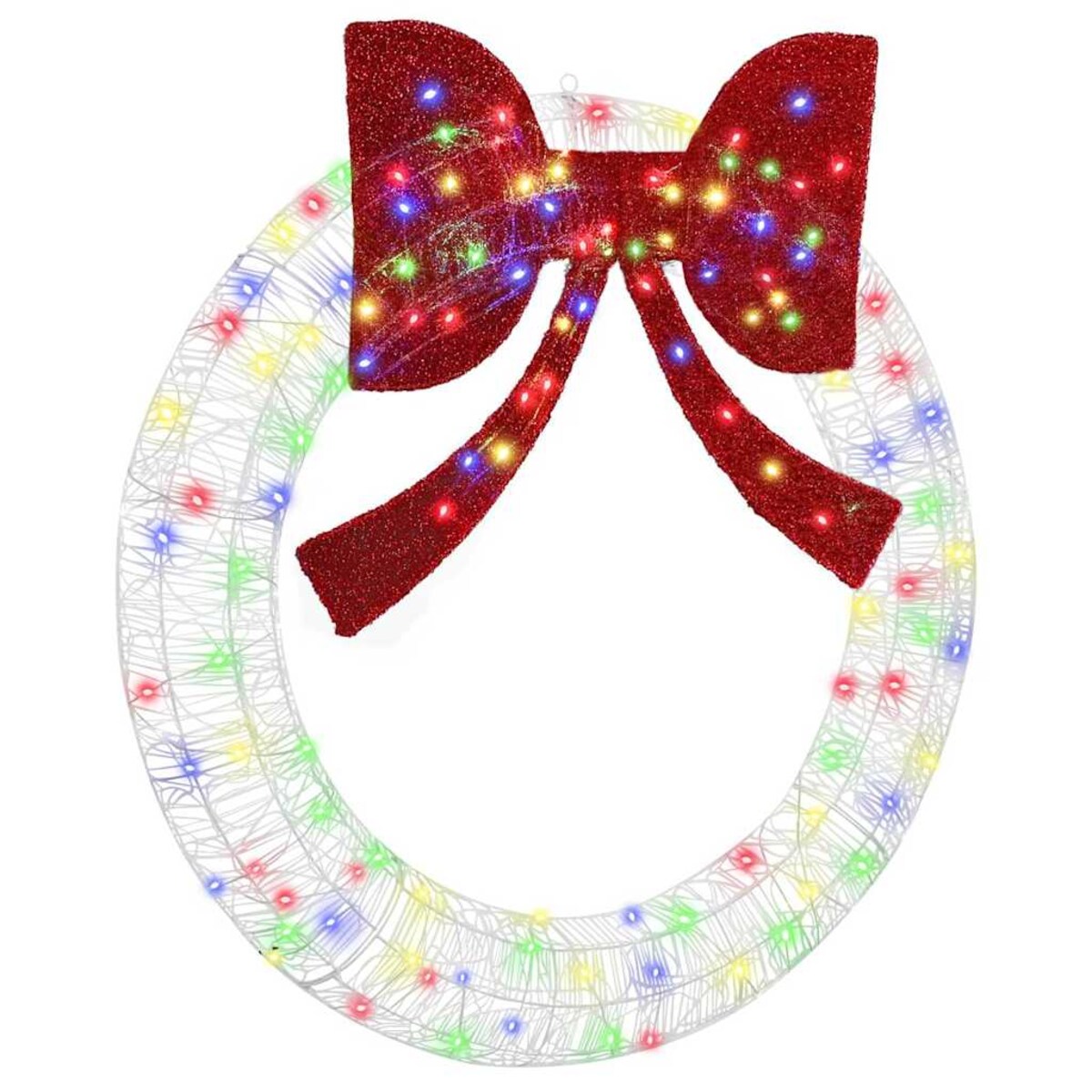 vidaXL Wianek z 150 diodami LED Wielokolorowe 120 cm Akryl