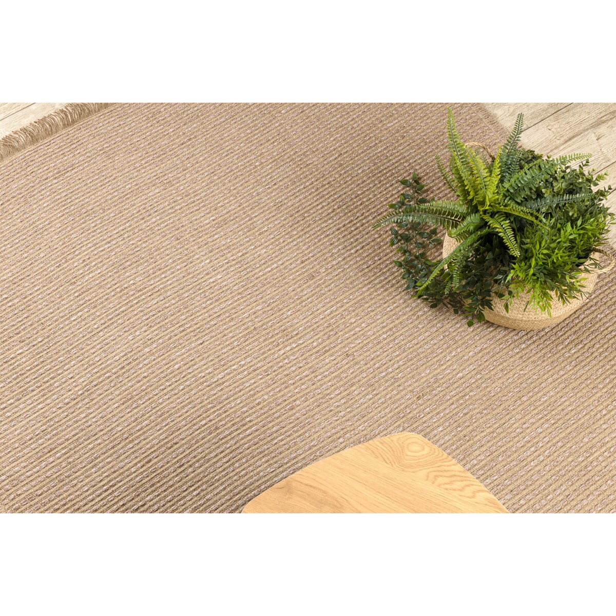 Dywan JUTE 3652 ciemny beż jednolity - 120x170 cm