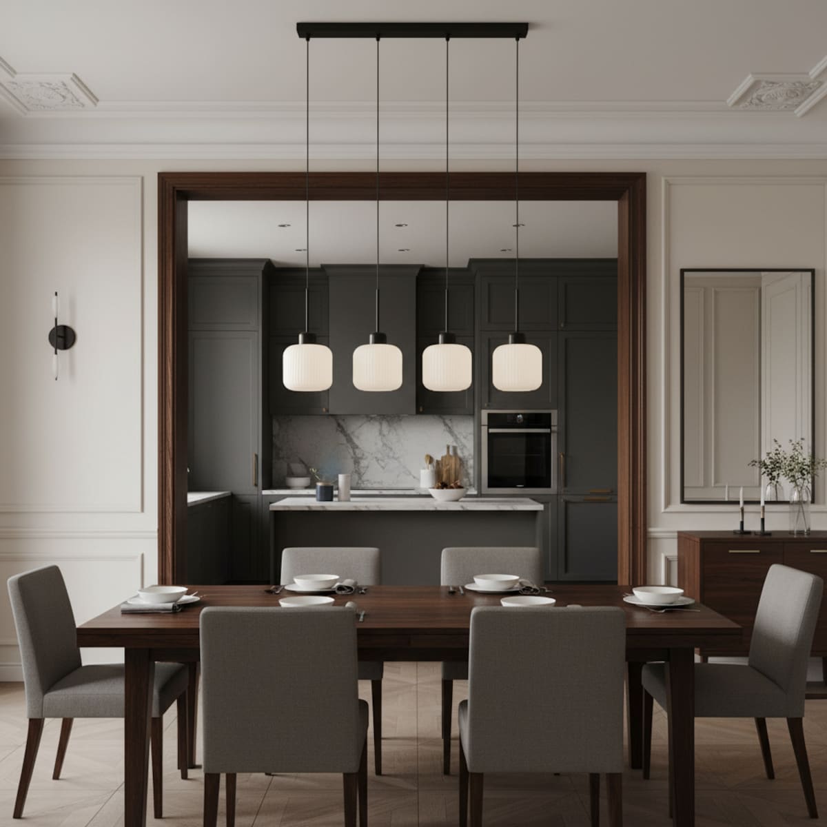 lampa wisząca edylit 4 punktowa industrialna do kuchni