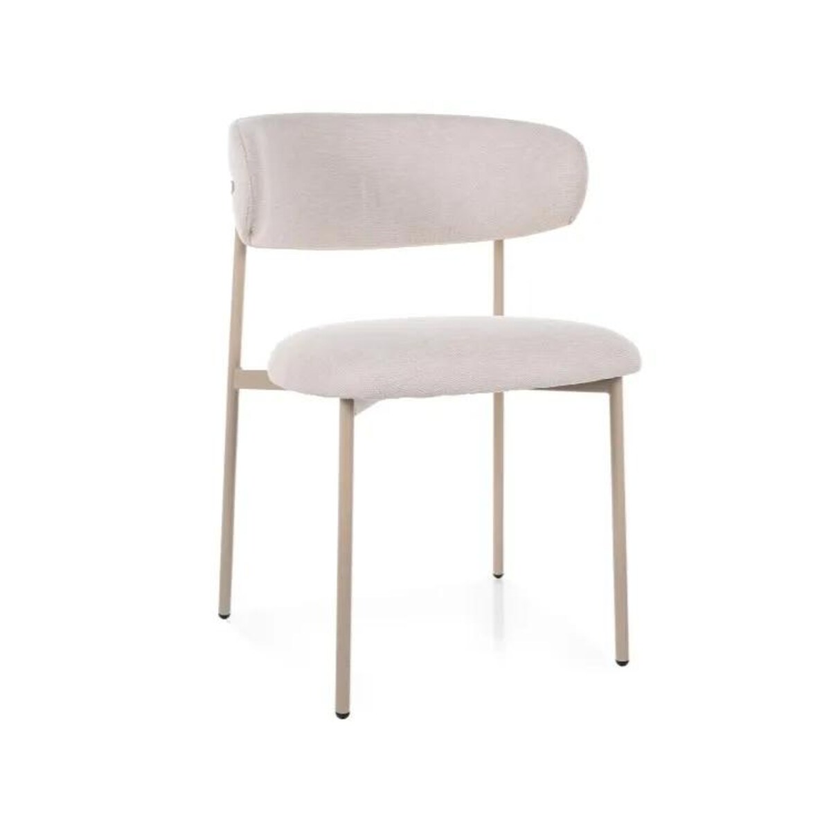 Krzesło tapicerowane ELTON BREGO jasnobeżowe