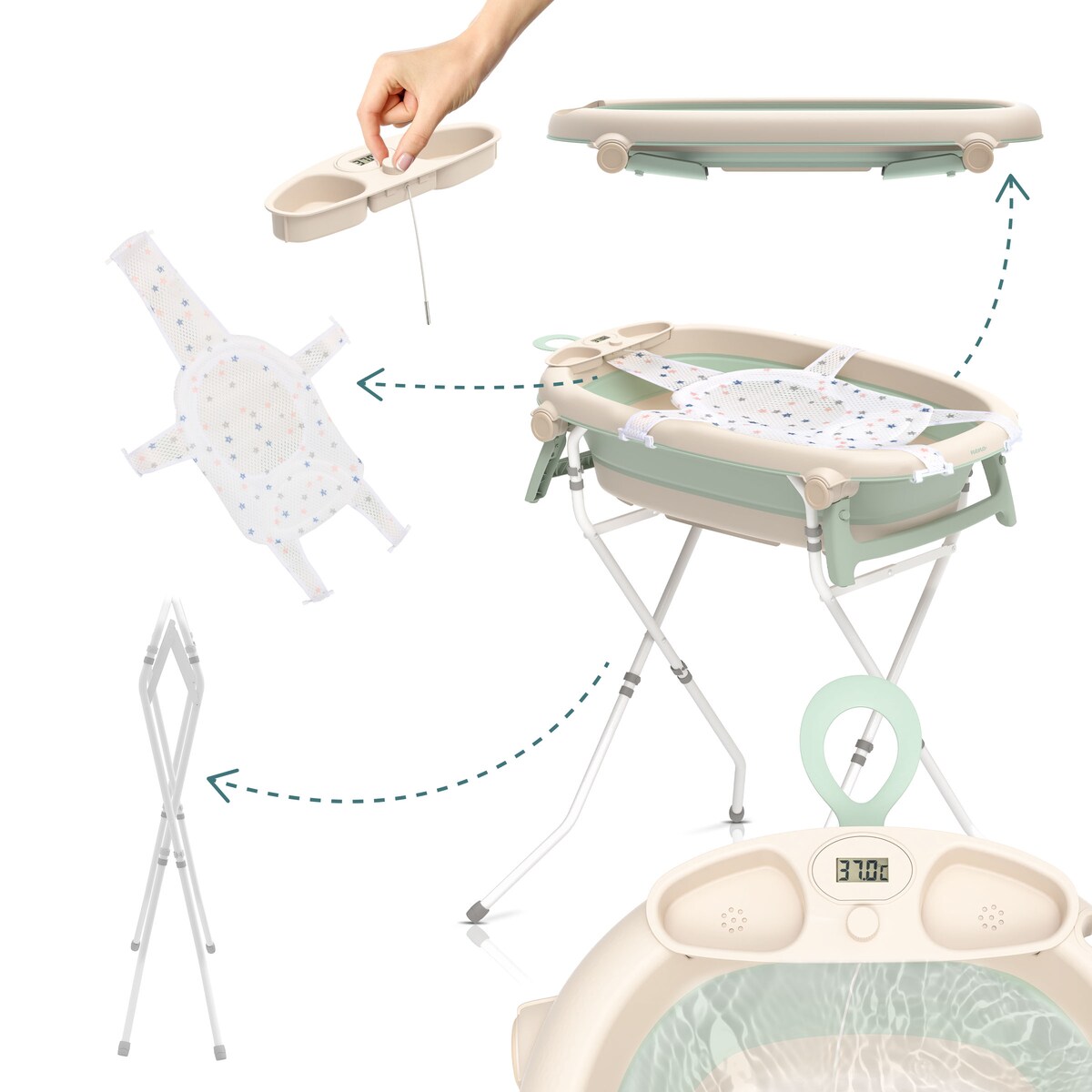 Neno Lucy Stand - składana wanienka dla dzieci ze stelażem