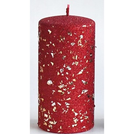 Świeca GLAMOUR NEW Walec duży 7xh17,5cm parafinowa czerwona