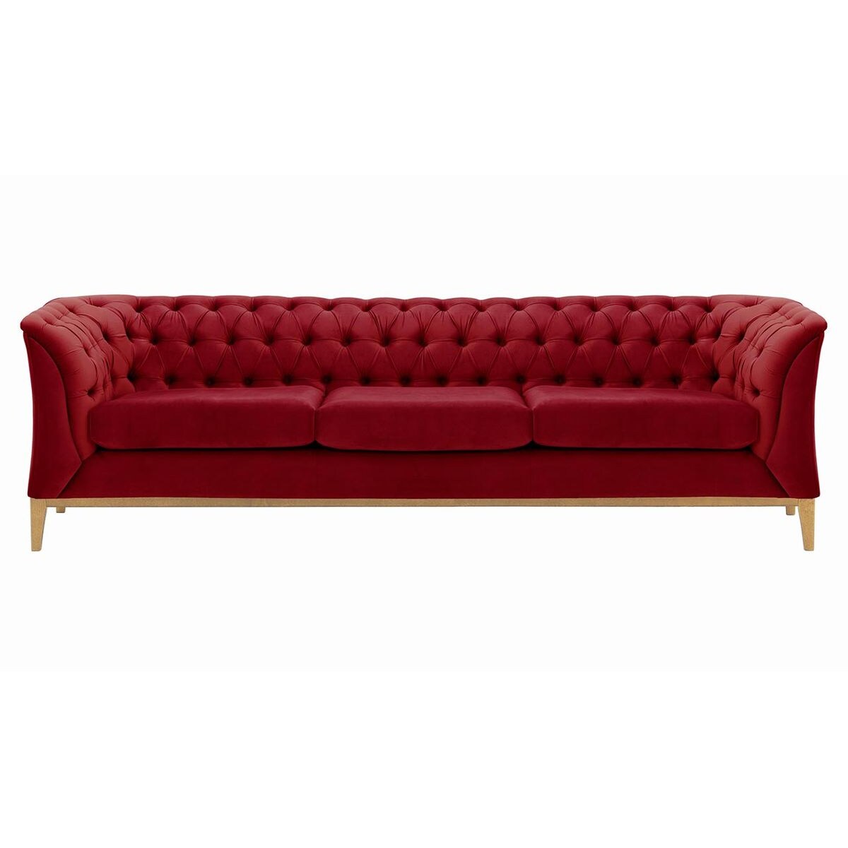 Sofa trzyosobowa Chesterfield Modern Wood-Velluto 7