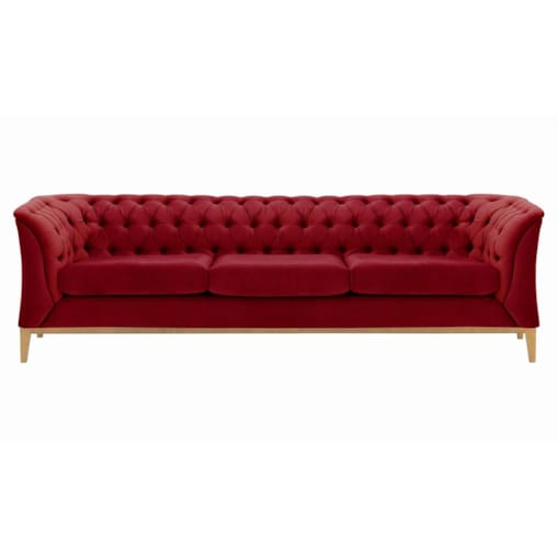 Sofa trzyosobowa Chesterfield Modern Wood-Velluto 7