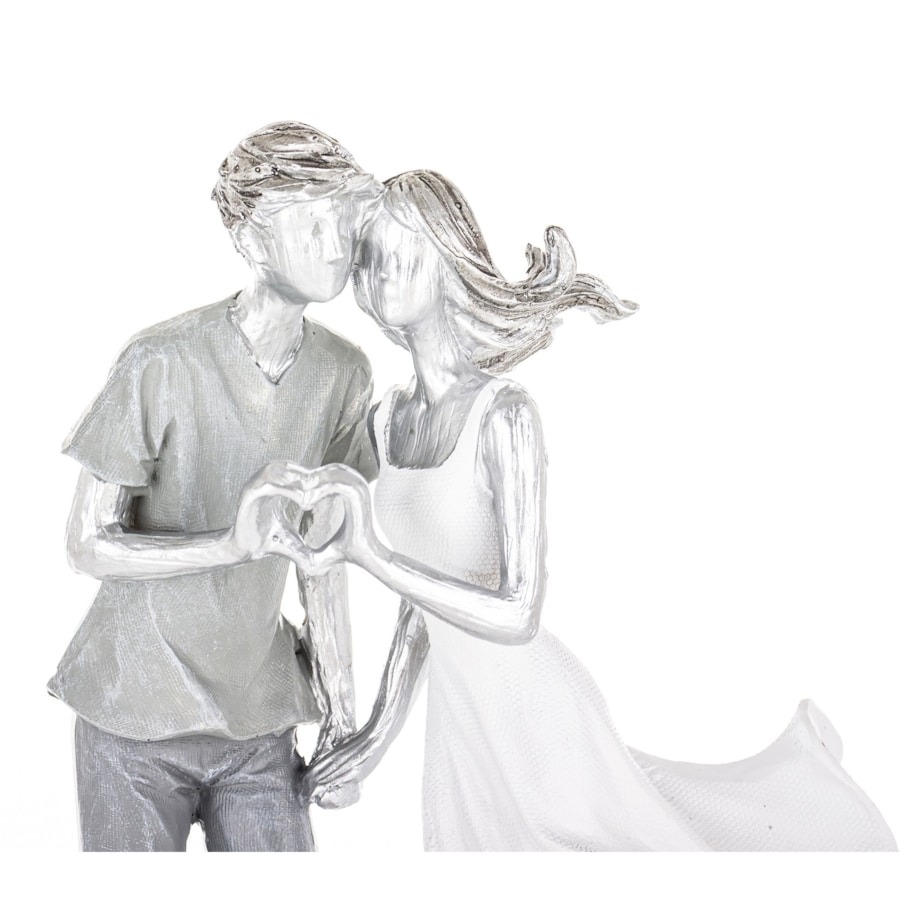 Dekoracja - figurka 24,5x14x7,5 cm PARA - dłonie pokazują serce