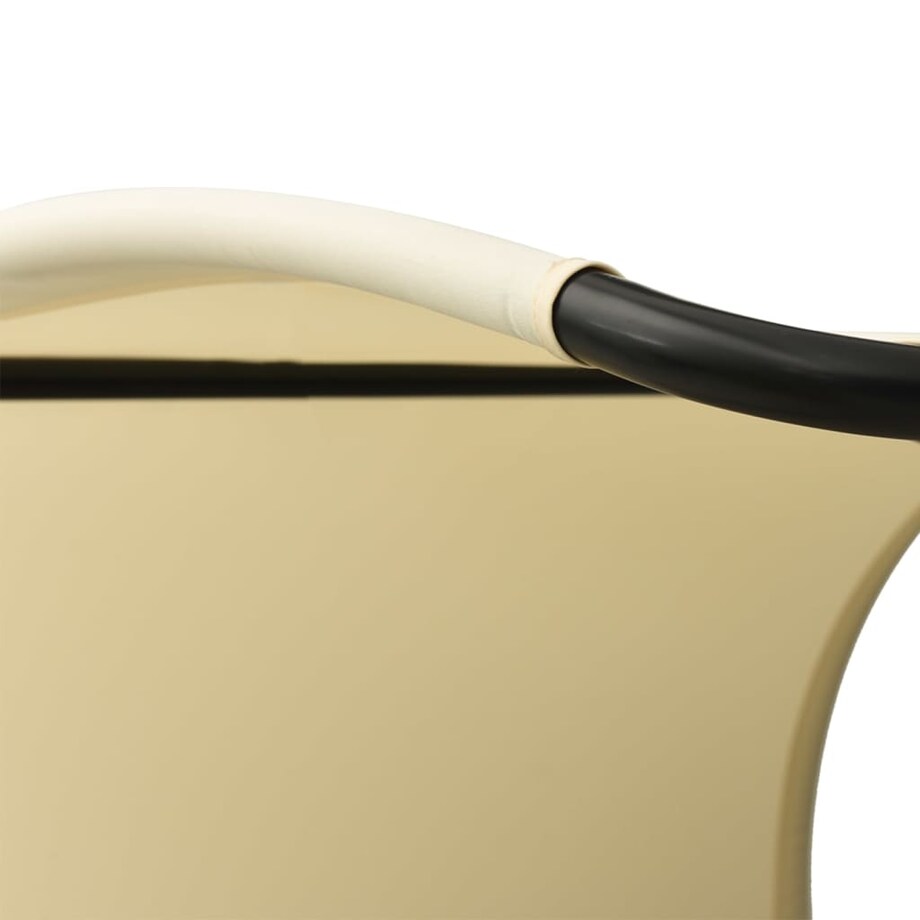 vidaXL Podwójny leżak z baldachimem, tkanina textilene, taupe i krem