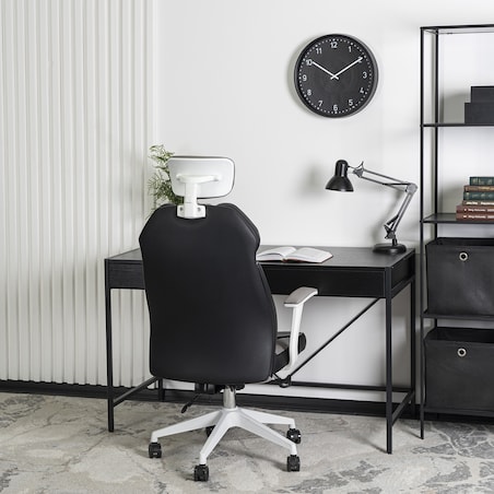 Krzesło biurowe obrotowe ergonomiczne szare-białe DUNCAN