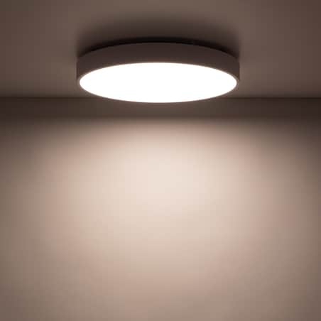 Lampa Sufitowa Łazienkowa Tk Lighting Velis Biała Plafon Led 30W Ip54 Zmienna Barwa, Ściemniany