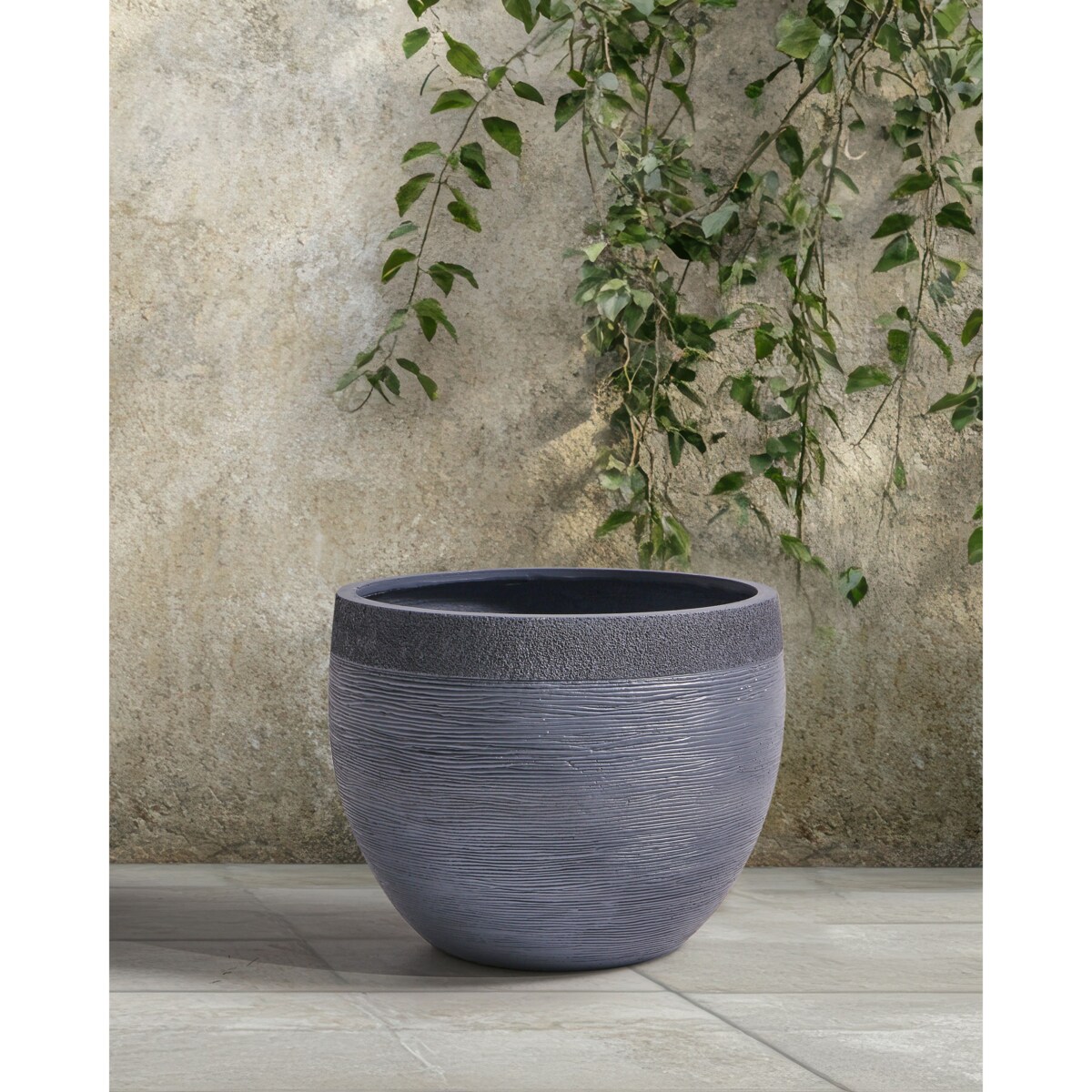 Doniczka 50x50x39 cm szara ZAKROS