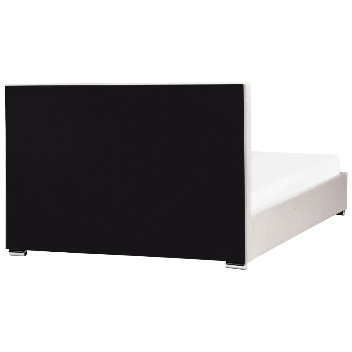 Łóżko z pojemnikiem ROUEN 160 x 200 cm Jasnobeżowy