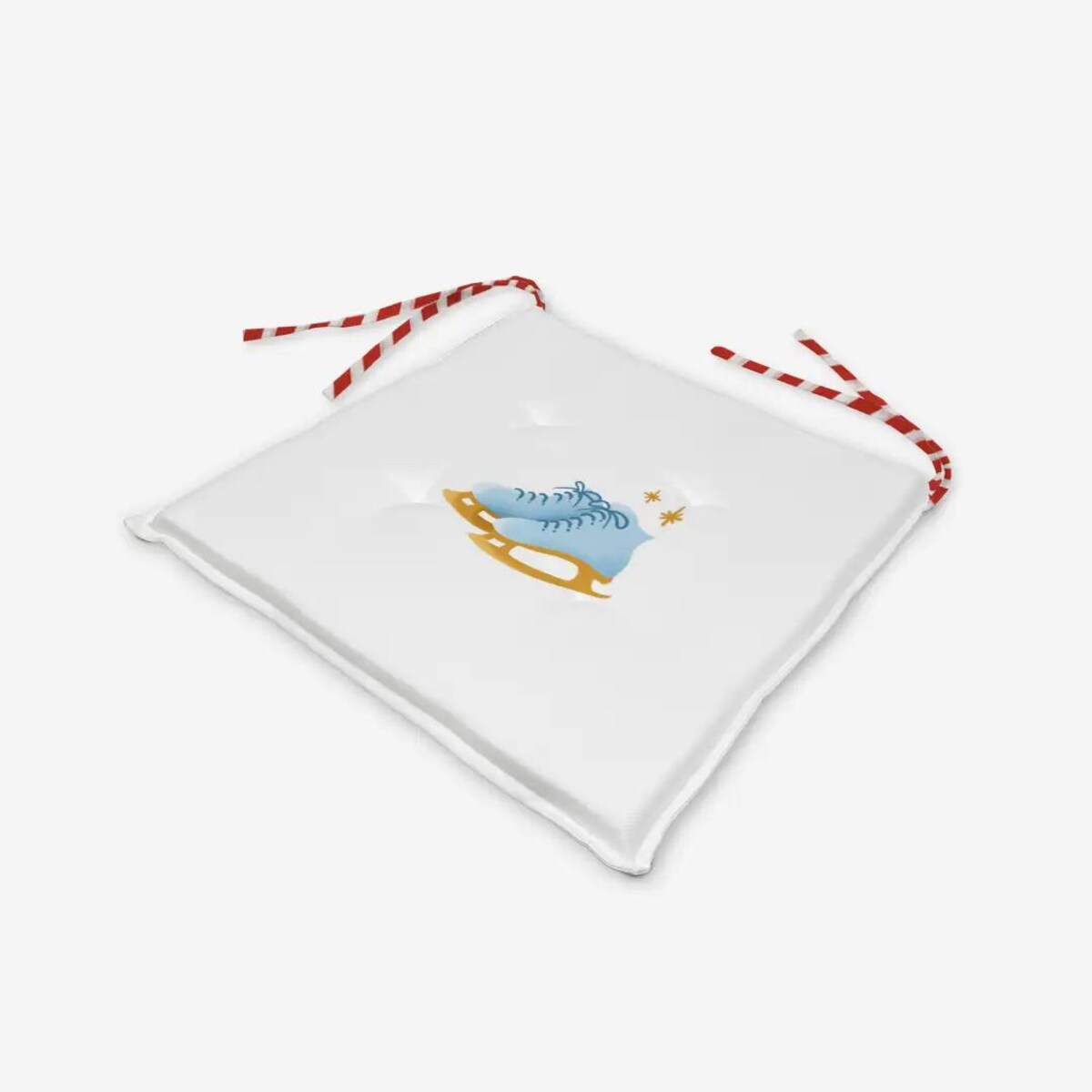 Poduszka świąteczna na krzesło - Minimalistyczne łyżwy