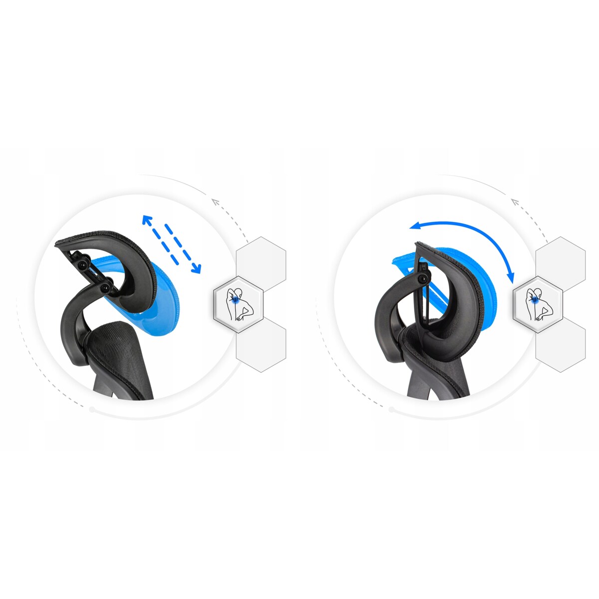 Fotel biurowy ergonomiczny NEOVA czarny z podnóżkiem