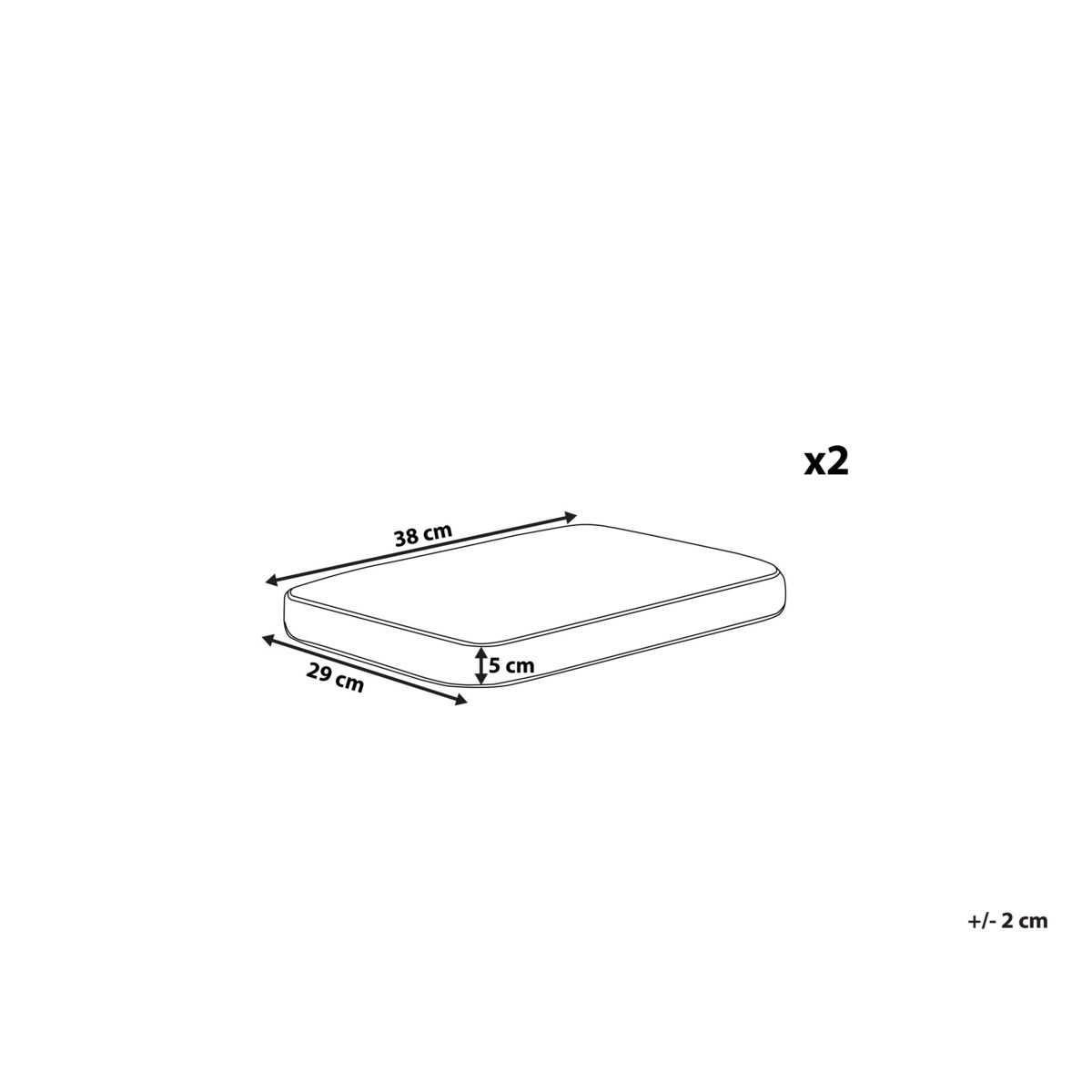 Zestaw 2 poduszek na krzesło ogrodowe miętowe FIJI