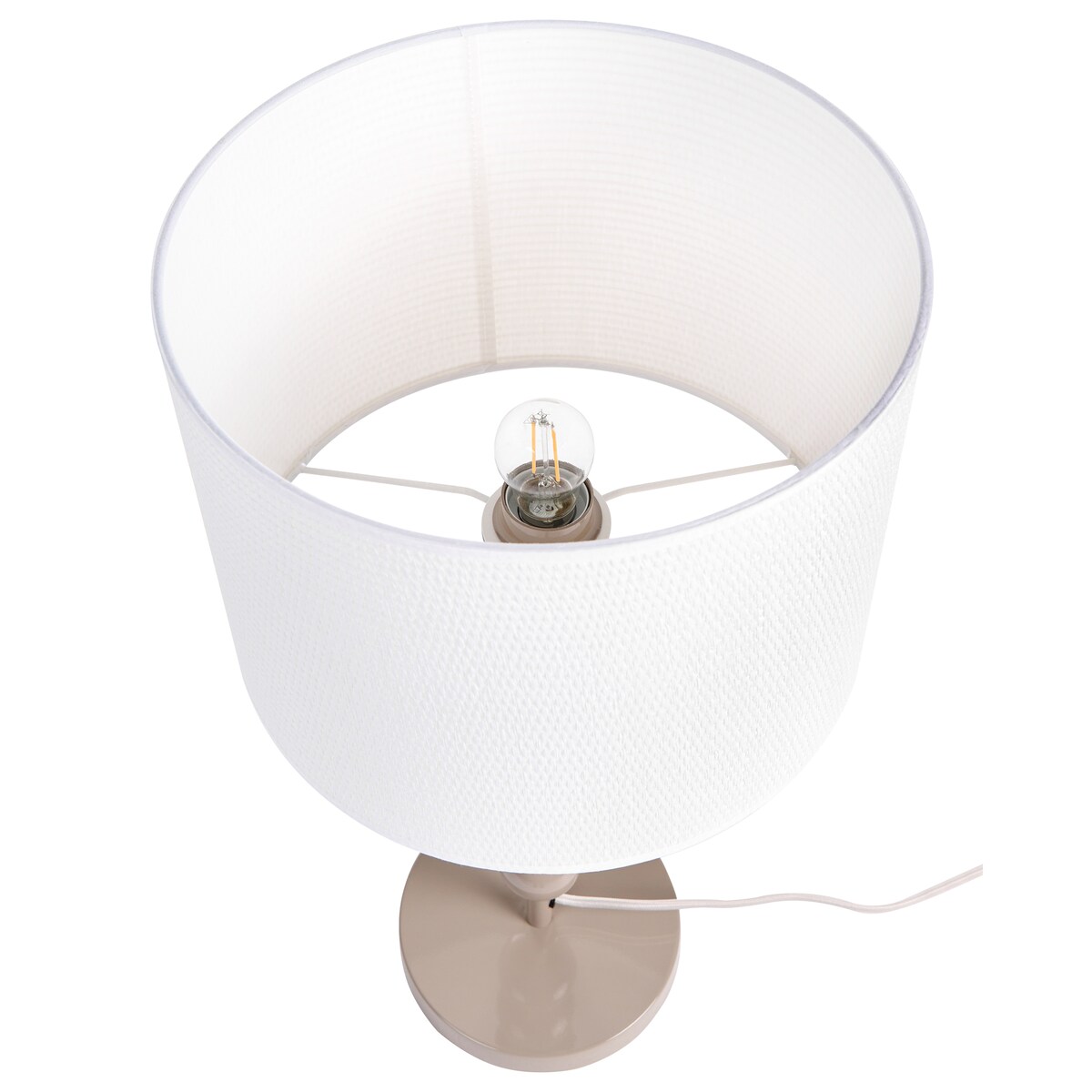 Lampa stołowa LOKY Metal Biały/ beżowy