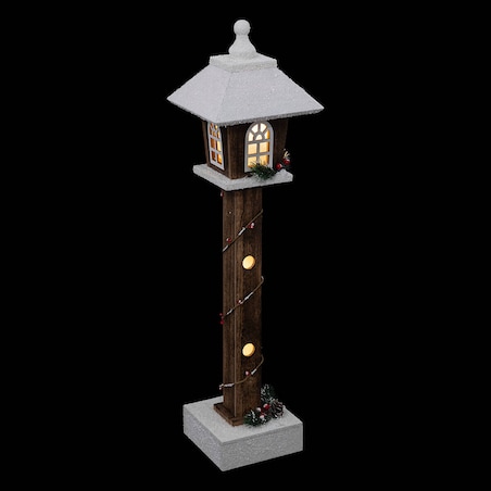 Drewniana latarnia z oświetleniem LED, 60 cm