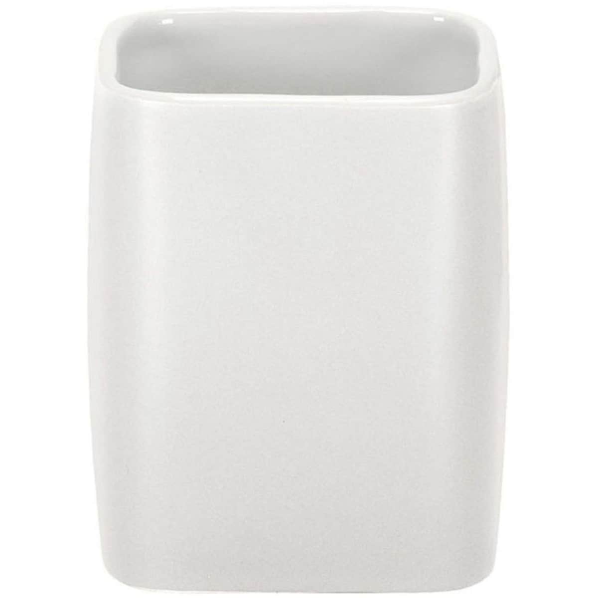 Kleine Wolke Cubic Ceramiczny Kubek łazienkowy biały