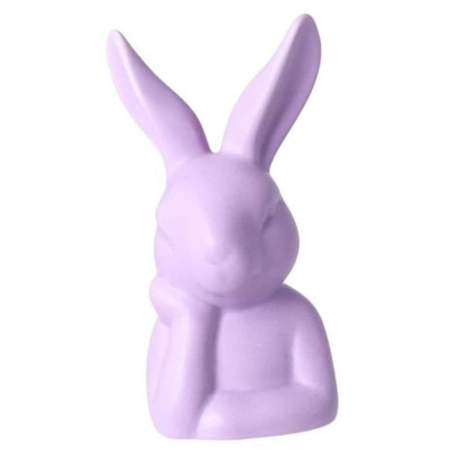 Figurka -zamyślony królik 27x15x13 cm PENSEMA fioletowy