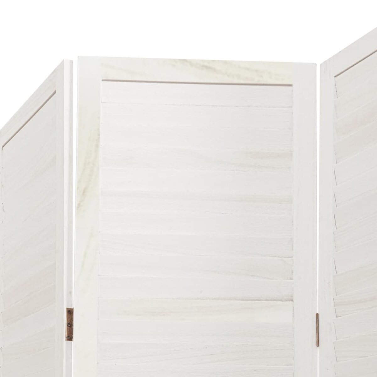 vidaXL Parawan pokojowy, 5-panelowy, biały, lite drewno paulowni