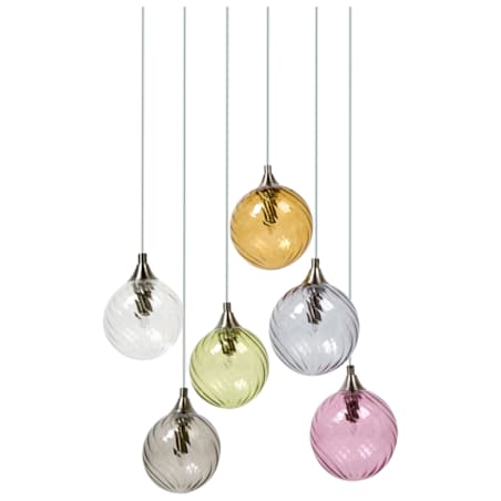 Lampa wisząca 6-punktowa TUDDI Szkło Kolorowy