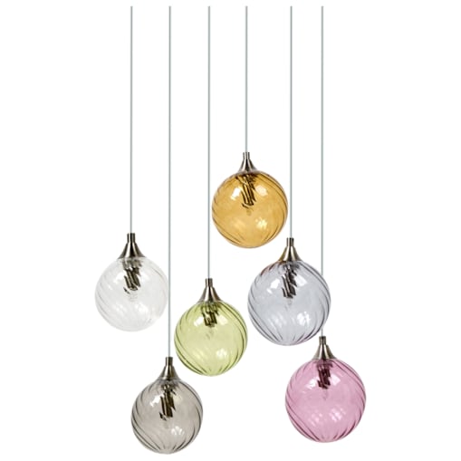 Lampa wisząca 6-punktowa TUDDI Szkło Kolorowy
