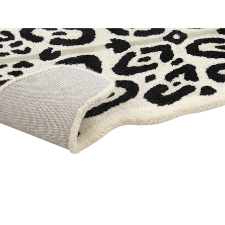Dywan dziecięcy wełniany pantera 100 x 160 cm beżowo-czarny MIBU