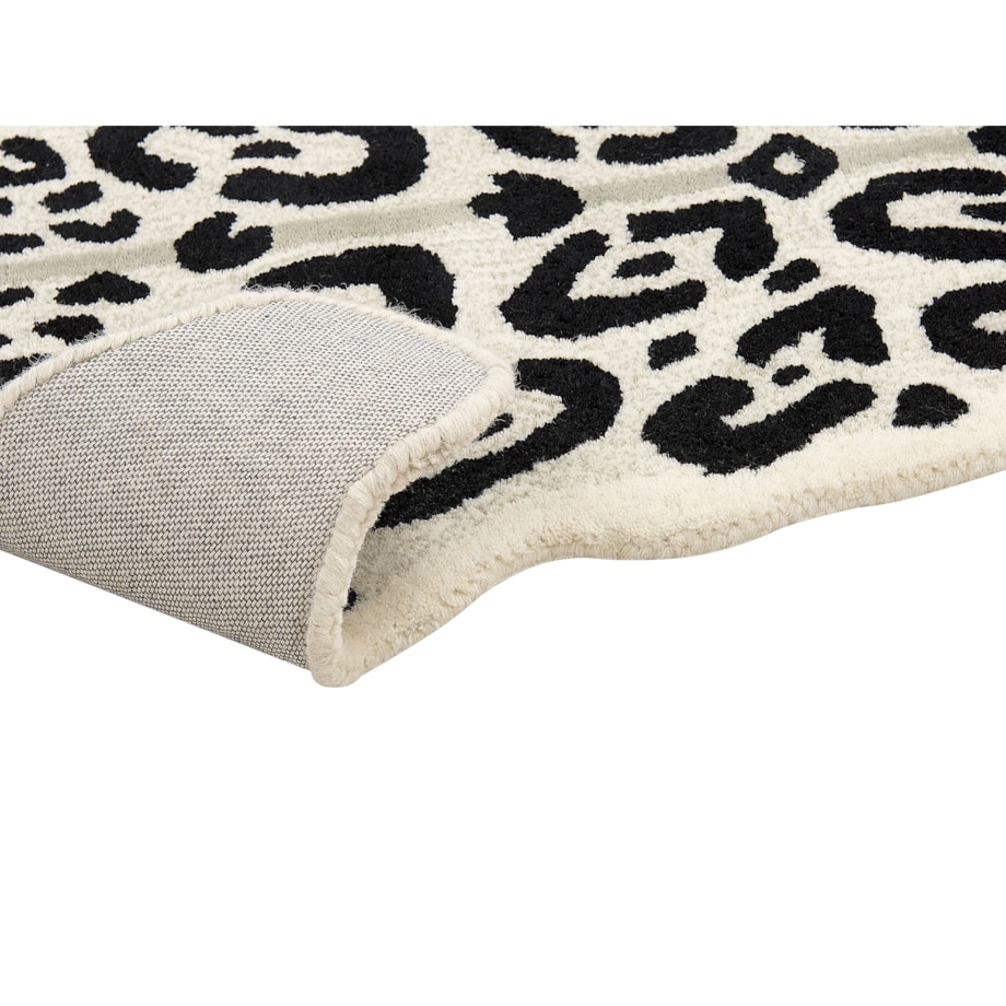 Dywan dziecięcy wełniany pantera 100 x 160 cm beżowo-czarny MIBU