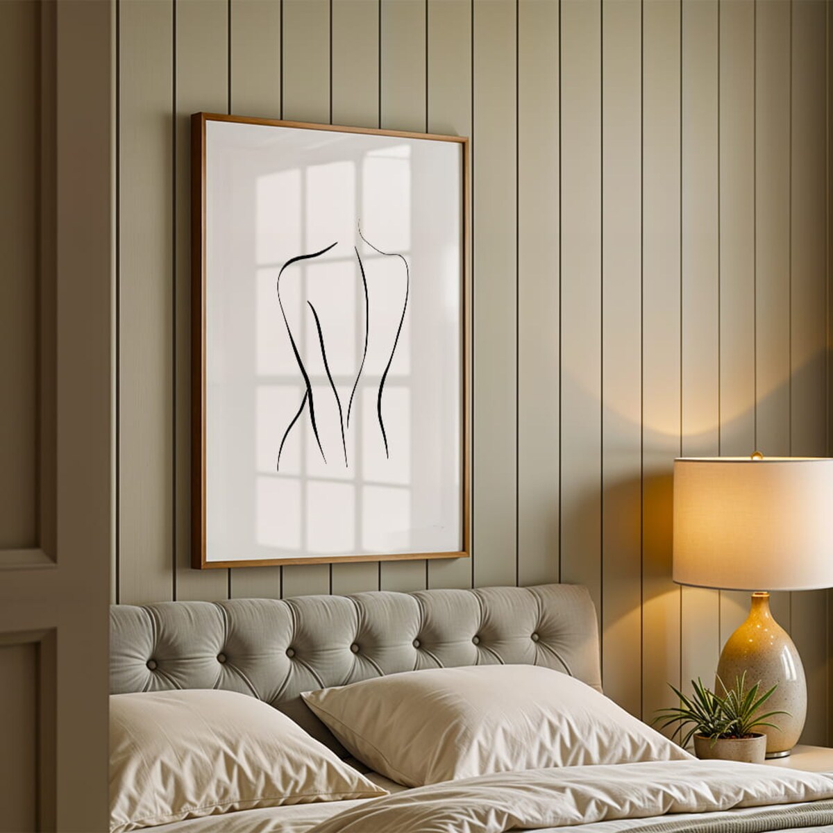 plakat line art mystery lady 4 50x70 cm