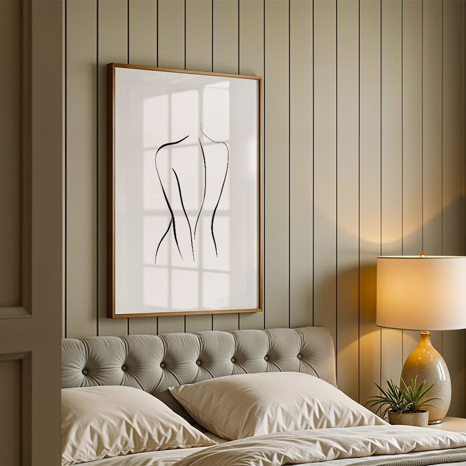 plakat line art mystery lady 4 50x70 cm