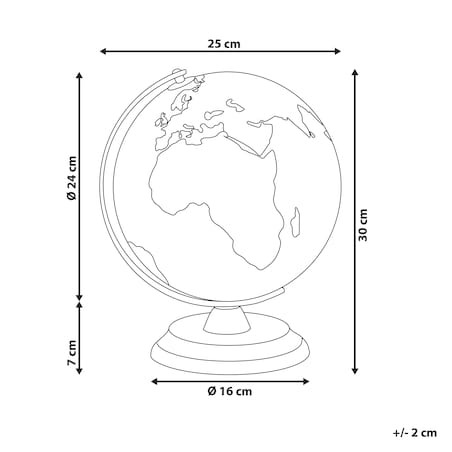 Globus LED VESPUCCI Żółty 30 cm