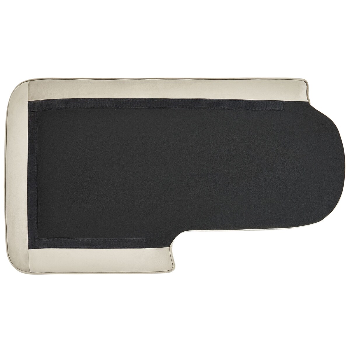 Szezlong welurowy prawostronny beżowy ALLIER