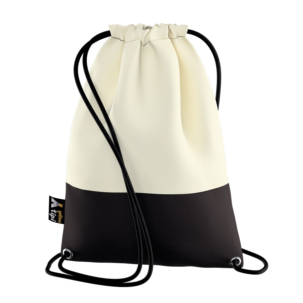 Worek plecak Kiddy Velvet, śmietankowa biel, 28x40cm, Posh Velvet