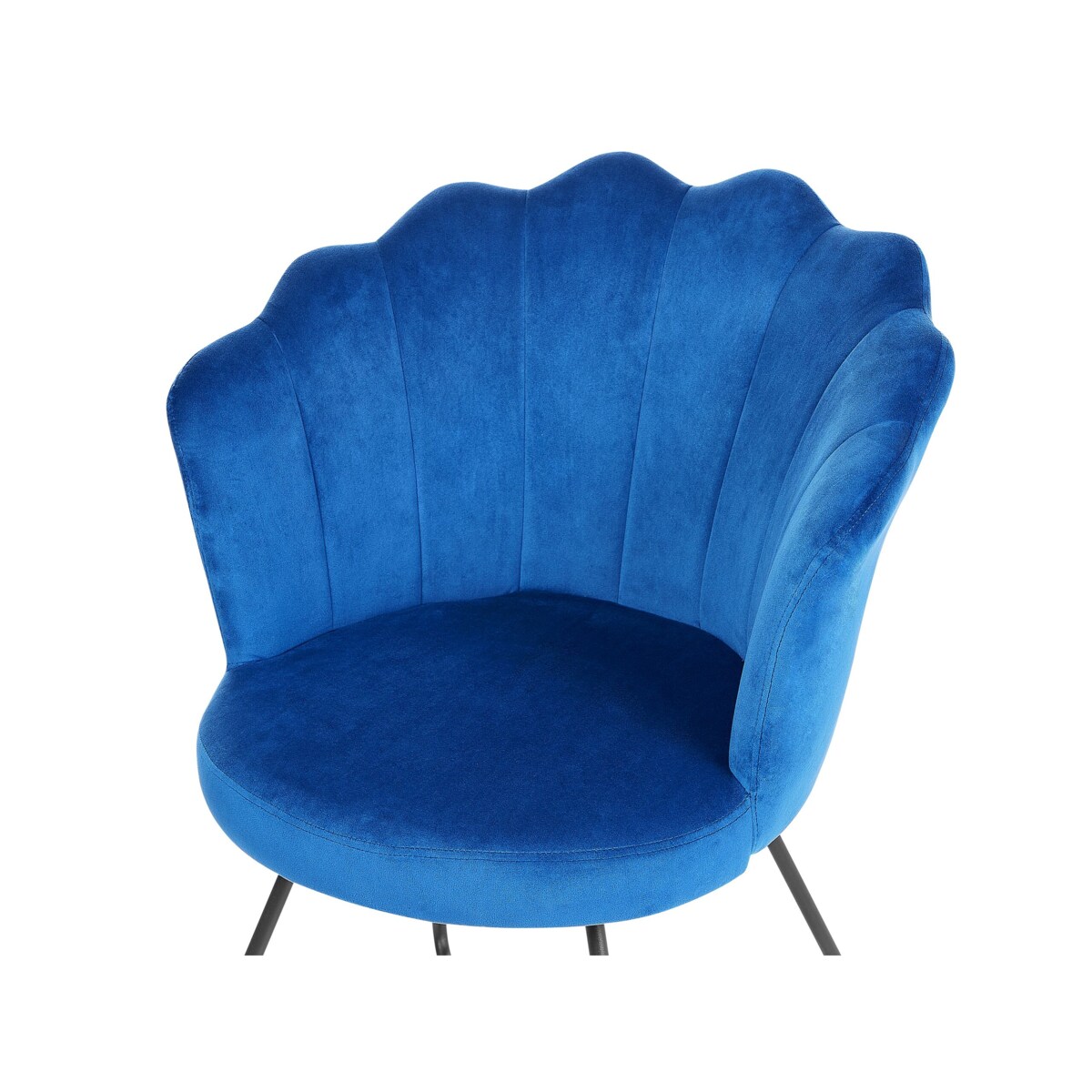 Fotel welurowy granatowy LOVELOCK