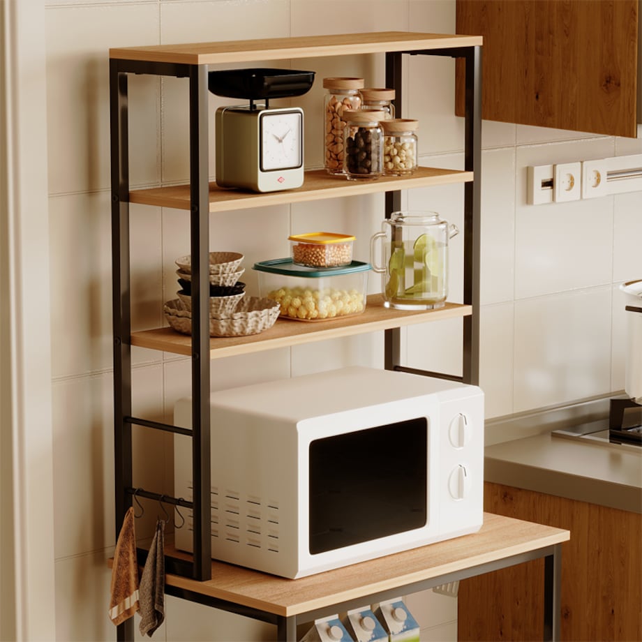 Wielofunkcyjny regał szafka kuchenna jasny brąz sonoma loft 6 półek