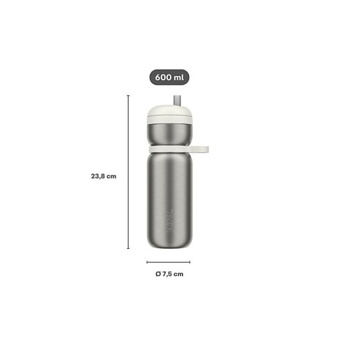 Butelka sportowa termiczna Twist Active 600 ml Graphite Black 103011041800