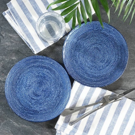 VILLA ITALIA Talerzyk deserowy szklany 21 cm BLU INCANTO