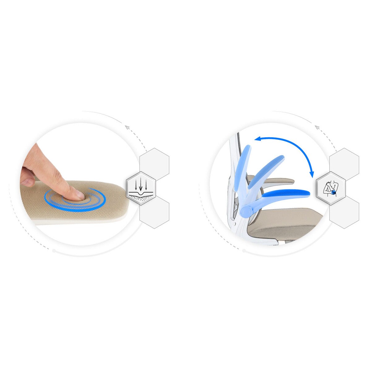 Fotel biurowy ZEO obrotowy beżowy