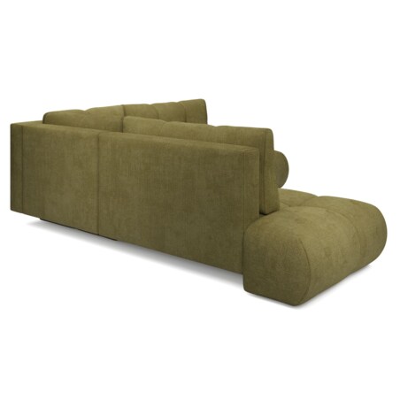 Narożnik pikowany, rozkładany z funkcją spania SOHI, Flow 12 - zielony