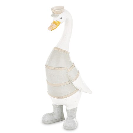 Dekoracja - biała gąska 15x5,5x7 cm GOOSE-2
