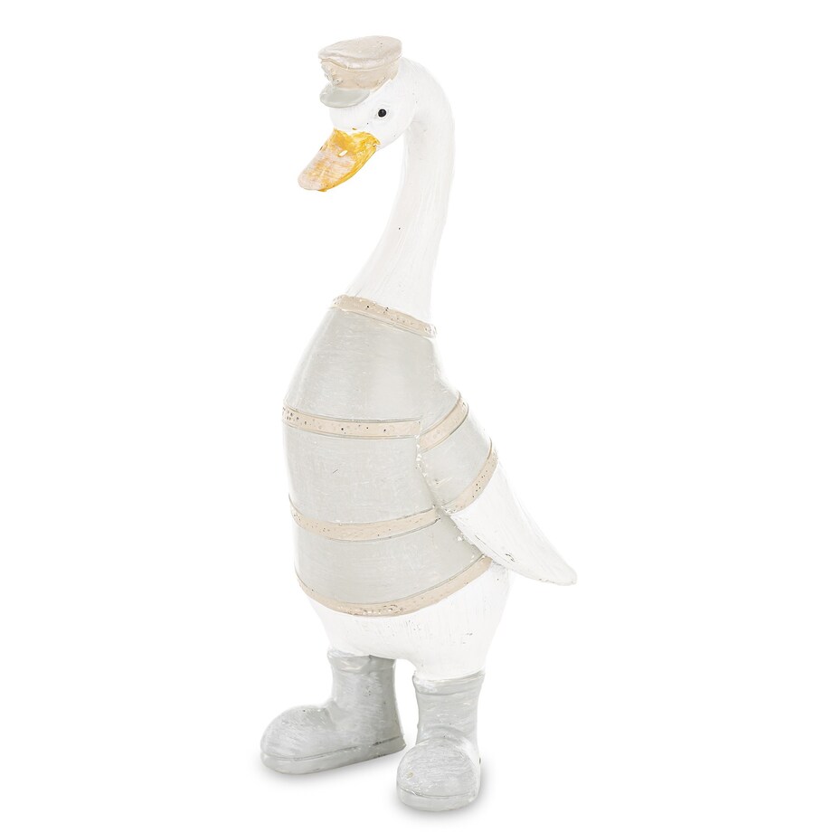 Dekoracja - biała gąska 15x5,5x7 cm GOOSE-2