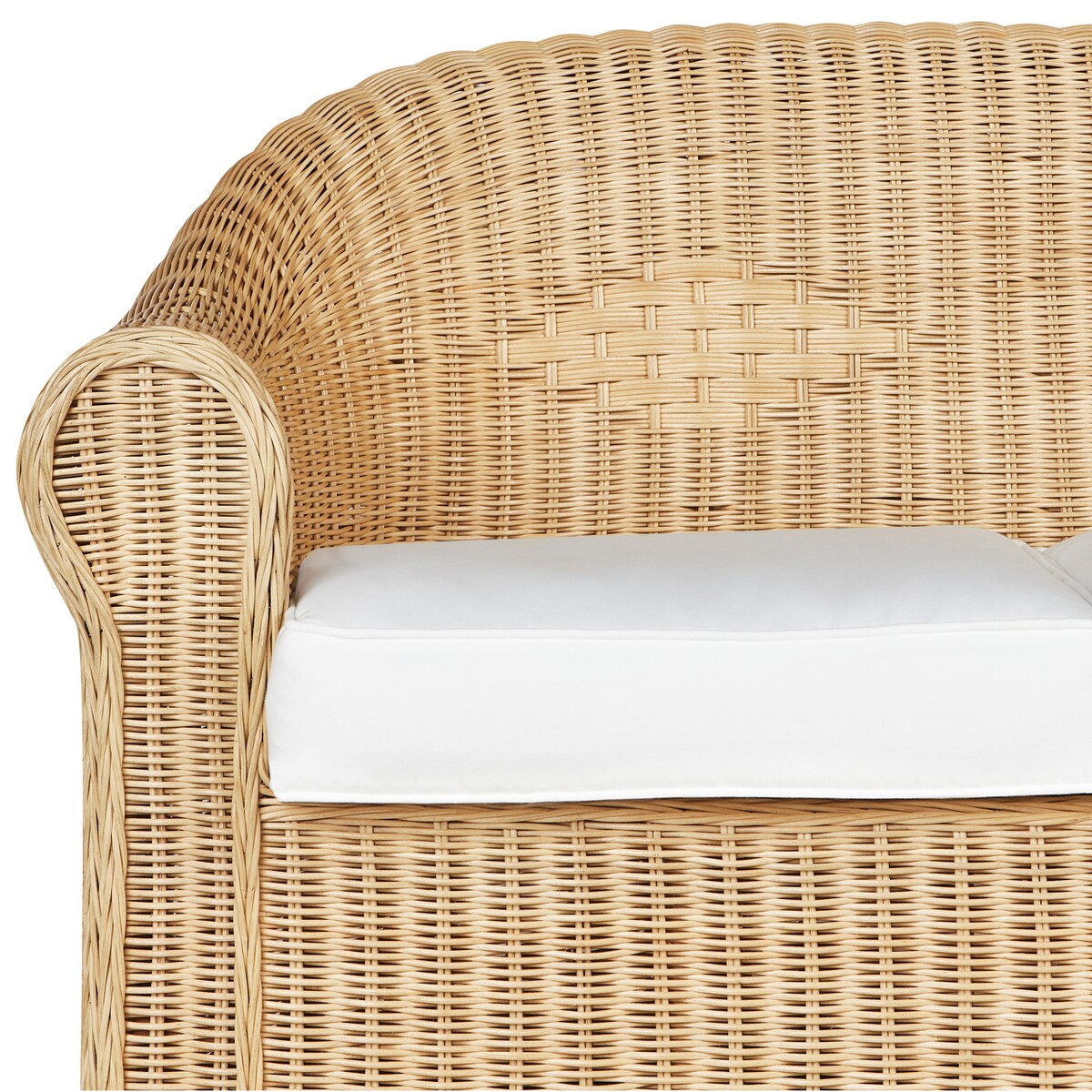 Sofa ogrodowa dla 3 osób LIVADEIA Rattan Naturalny