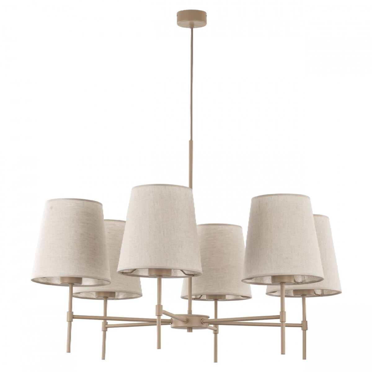 Żyrandol TK Lighting ELIZABETH SABIA 11167 beżowy 6xE27 klasyczny z regulacją wysokości