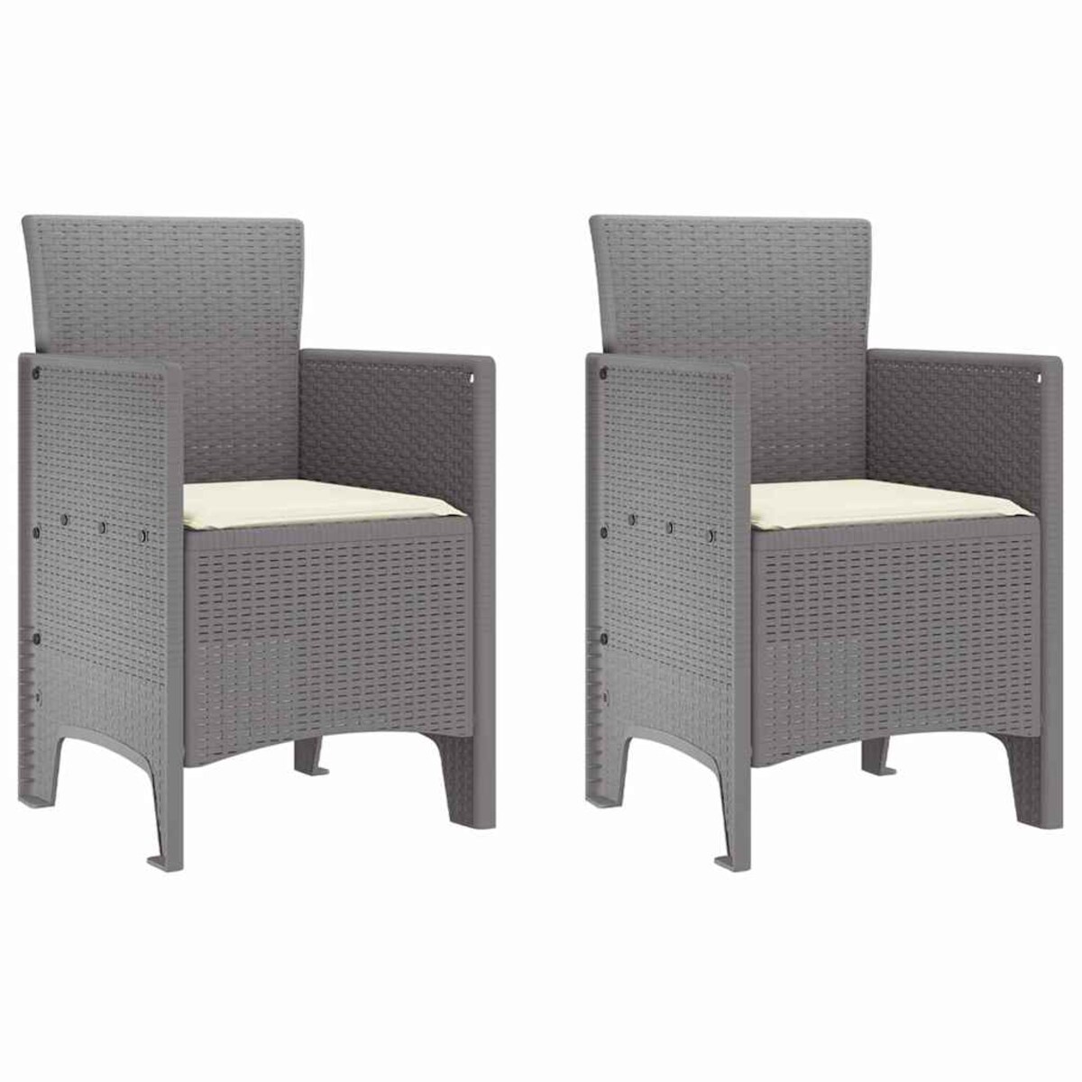 vidaXL Zestaw do jadalni w ogrodzie 3 pcs Jasnoszary Rattan Polt