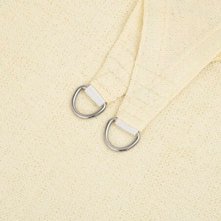 vidaXL Żagiel przeciwsłoneczny, 160 g/m², kremowy, 6x6x6 m, HDPE